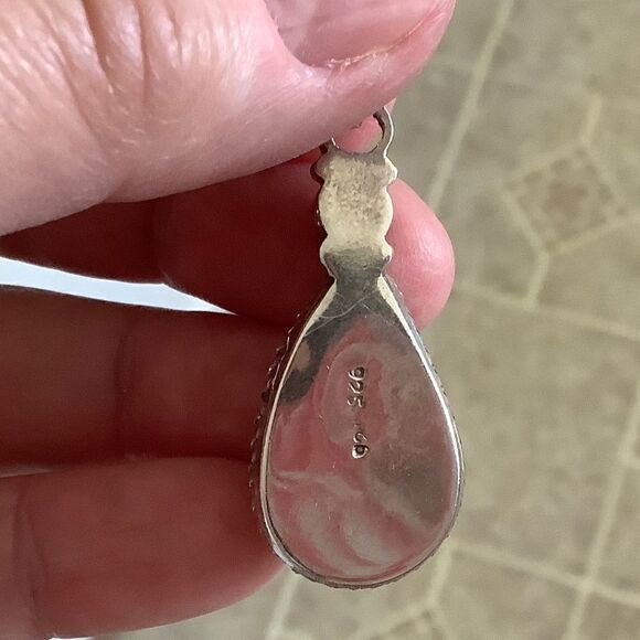 NWOT 𝅺sterling SILVER 925 LABRADORITE/TURQUOISE WOMAN PENDANT​ - Picture 11 of 11